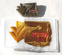 Picture of the pin and patch for 7,000 Kilometers